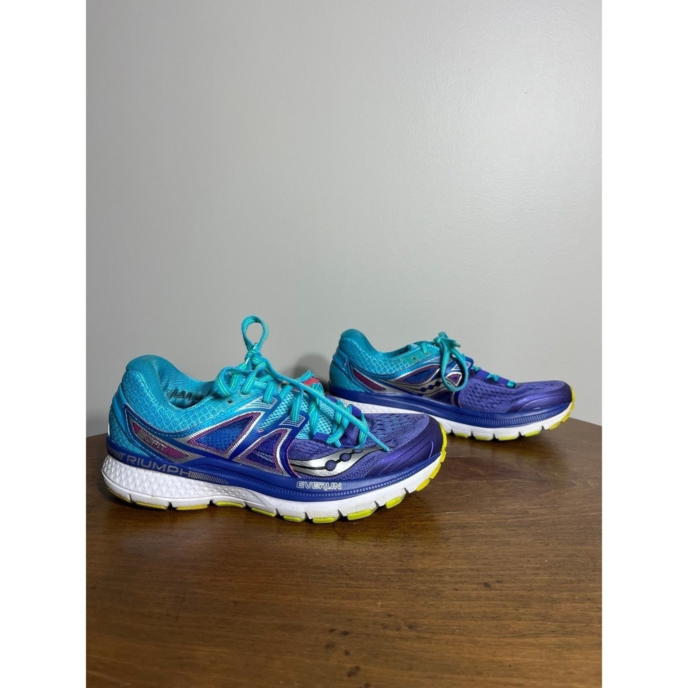 Saucony Triumph ISO 3 Running Sneakers Shoes S10346-1 Purple Blue Women's 7